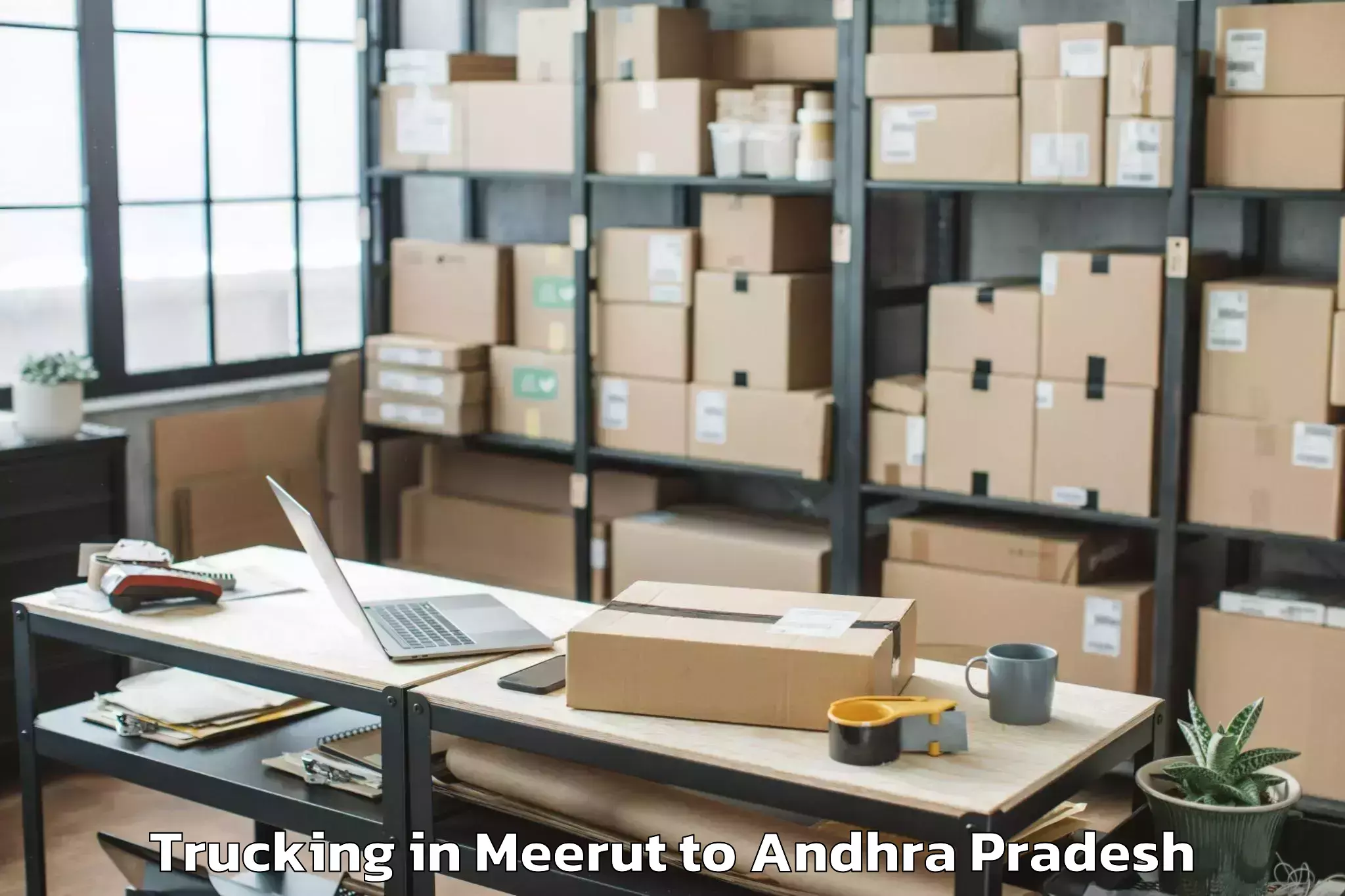 Leading Meerut to Simhadripuram Trucking Provider